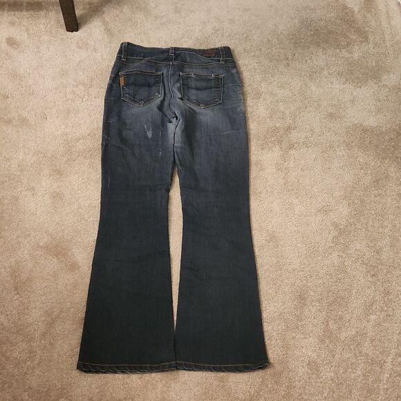 Paige Denim "Hidden Hills" Distressed Bootcut Jeans Size 26 US 2 - Picture 8 of 11